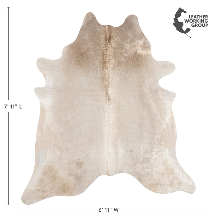 Brazilian Champagne Cowhide Rug Size 7'11" L x 6'11" W 3232