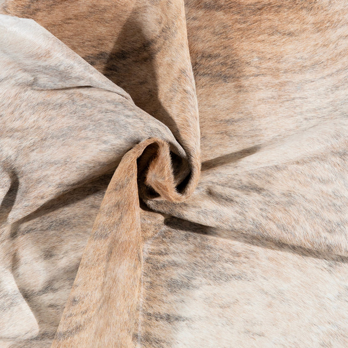 Brazilian Light Grey Brindle Cowhide Rug Size 7'1" L x 6'5" W 3234