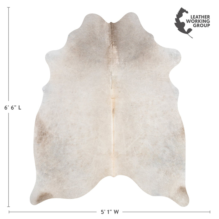Brazilian Grey Cowhide Rug Size 6'6" L x 5'1" W 3235