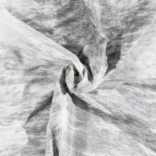 Brazilian Light Grey Brindle Cowhide Rug Size 7'5" L x 6'10" W 3236