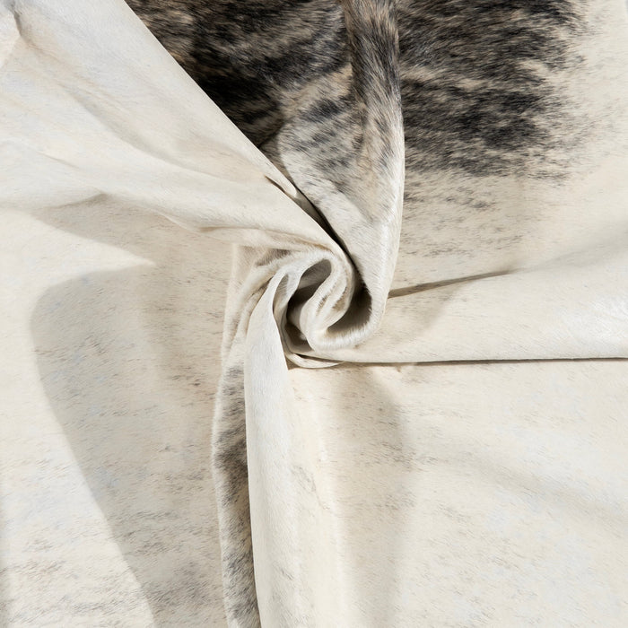 Brazilian Light Grey Brindle Cowhide Rug Size 7'4" L x 6'2" W 3244
