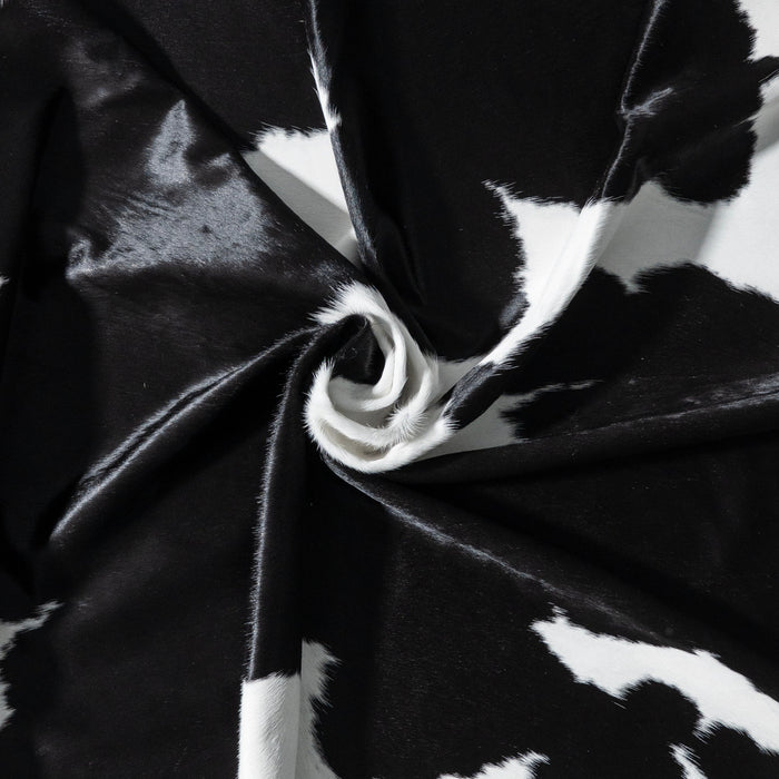 Brazilian Black and White Cowhide Rug Size 7'11" L x 6'9" W 3247