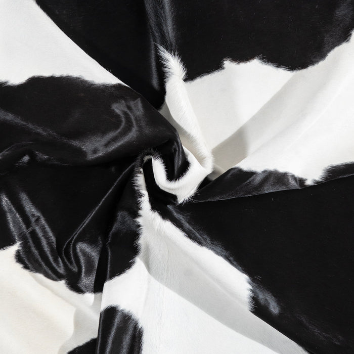 Brazilian Black and White Cowhide Rug Size 8'6" L x 6'10" W 3249