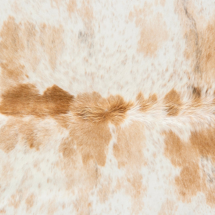 Brazilian Palomino and White Cowhide Rug Size 6'9" L x 5'11" W 3257