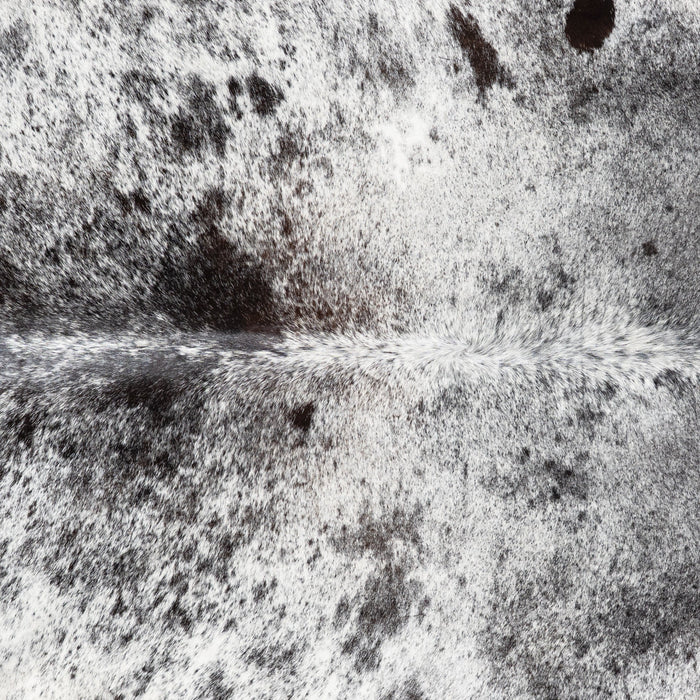 Brazilian Black Salt and Pepper Cowhide Rug Size 7'6" L x 6'10" W 3284
