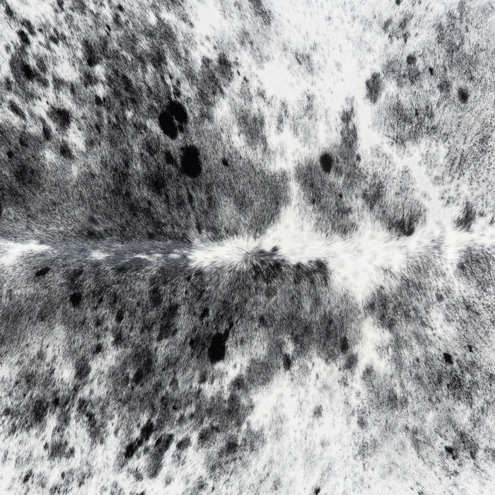 Brazilian Black Salt and Pepper Cowhide Rug Size 7'11" L x 6'1" W 3290