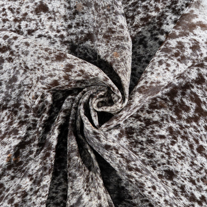 Brazilian Black Salt and Pepper Cowhide Rug Size 6'2" L x 5'7" W 3299