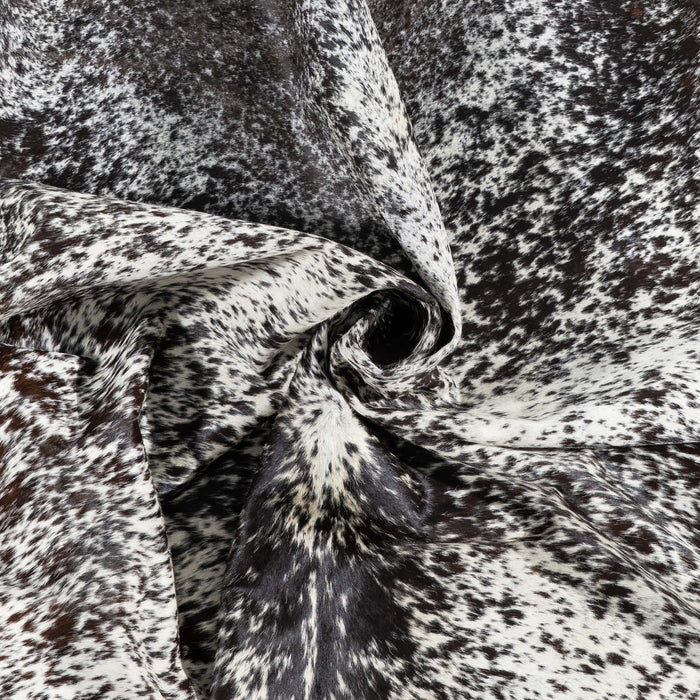 Brazilian Black Salt and Pepper Cowhide Rug Size 8'0" L x 6'6" W 3303
