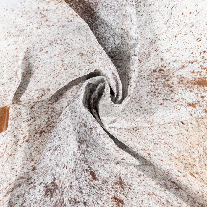 Brazilian Brown Salt and Pepper Cowhide Rug Size 7'7" L x 6'6" W 3329