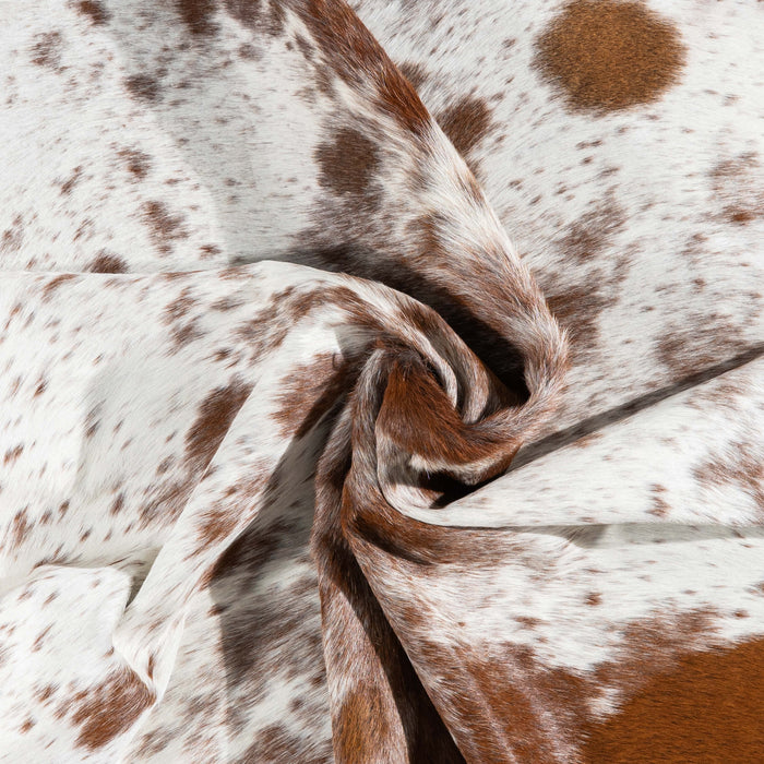 Brazilian Brown Salt and Pepper Cowhide Rug Size 7'7" L x 6'2" W 3336