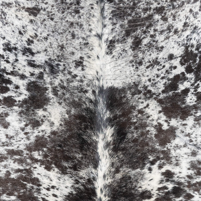 Brazilian Black Salt and Pepper Cowhide Rug Size 7'6" L x 6'1" W 3365