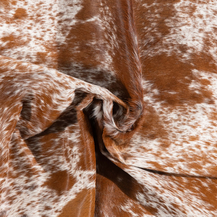 Brazilian Brown Salt and Pepper Cowhide Rug Size 6'1" L x 5'6" W 3381