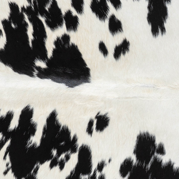 Brazilian Black and White Cowhide Rug Size 6'4" L x 5'6" W 3398