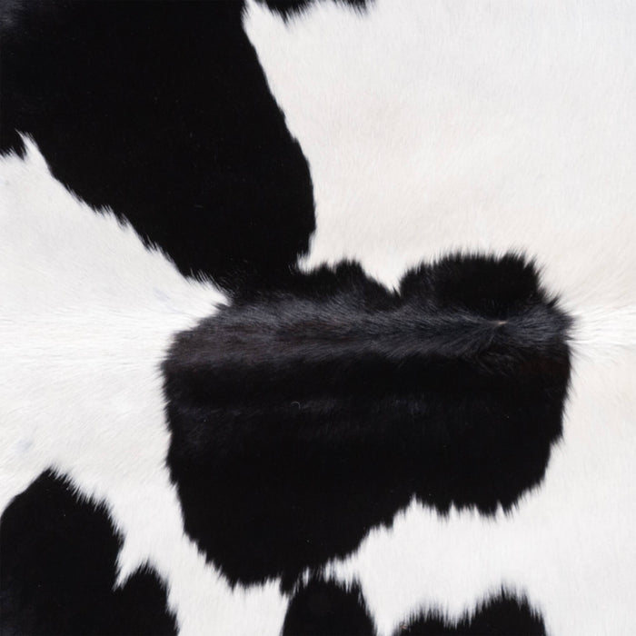 Brazilian Black and White Cowhide Rug Size 6'9" L x 6'2" W 3402