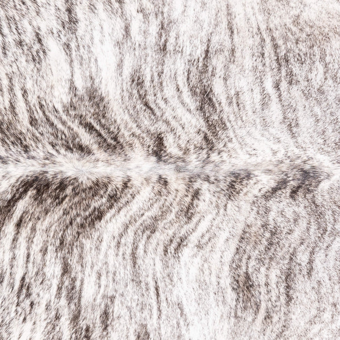 Brazilian Light Grey Brindle Cowhide Rug Size 6'10" L x 5'10" W 3407