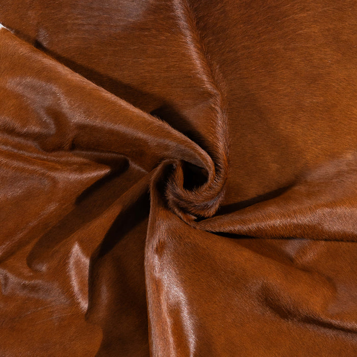 Brazilian Brown Cowhide Rug Size 7'5" L x 6'1" W 3424