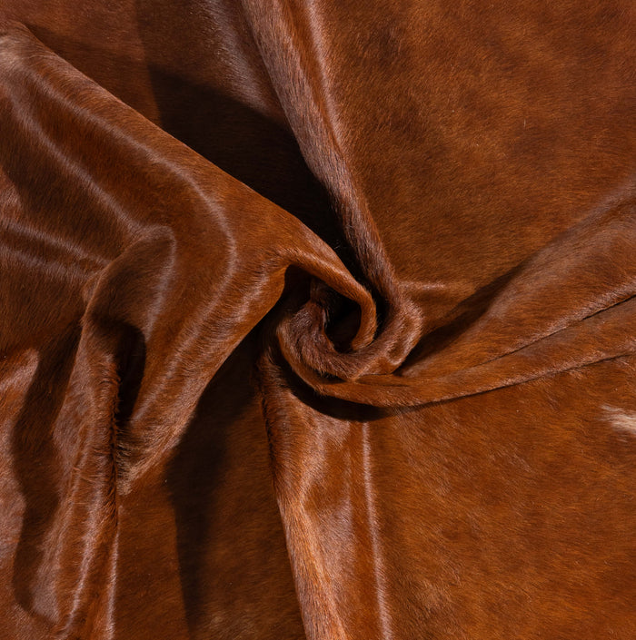 Brazilian Brown Cowhide Rug Size 7'8" L x 6'10" W 3434