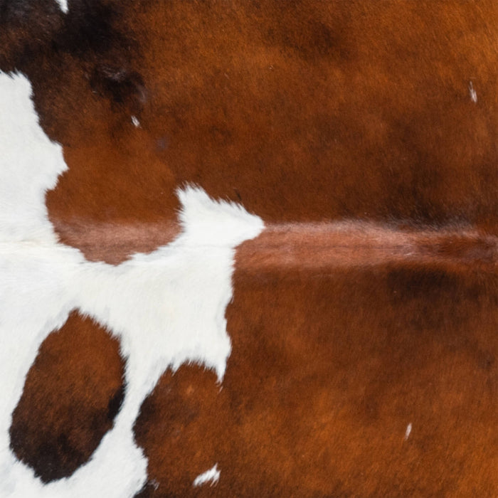 Brazilian Chocolate and White Cowhide Rug Size 7'2" L x 6'3" W 3446