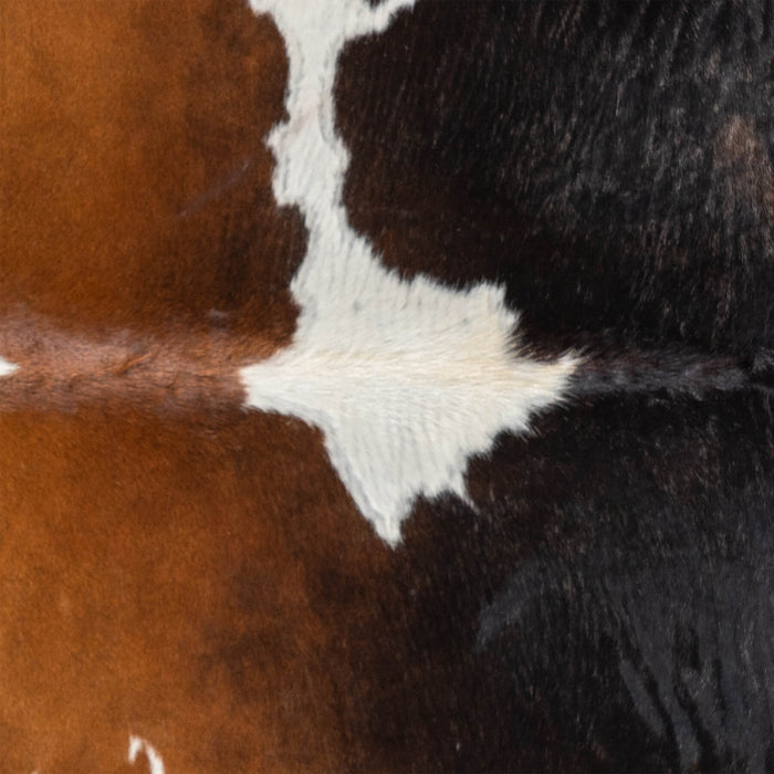Brazilian Chocolate and White Cowhide Rug Size 6'6" L x 5'5" W 3450