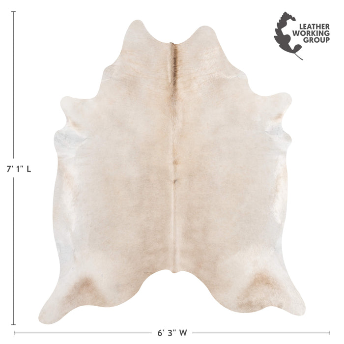 Brazilian Champagne Cowhide Rug Size 7'1" L x 6'3" W 3467