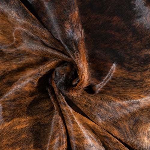Brazilian Brindle Cowhide Rug Size 7'9" L x 7'1" W 3473