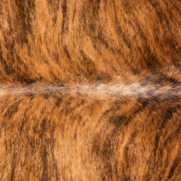 Brazilian Brindle Cowhide Rug Size 7'9" L x 6'11" W 3474
