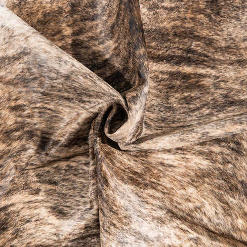 Brazilian Brindle Cowhide Rug Size 7'4" L x 6'7" W 3476