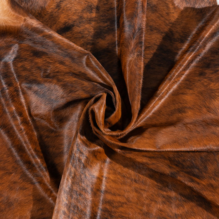 Brazilian Brindle Cowhide Rug Size 7'9" L x 6'7" W 3478