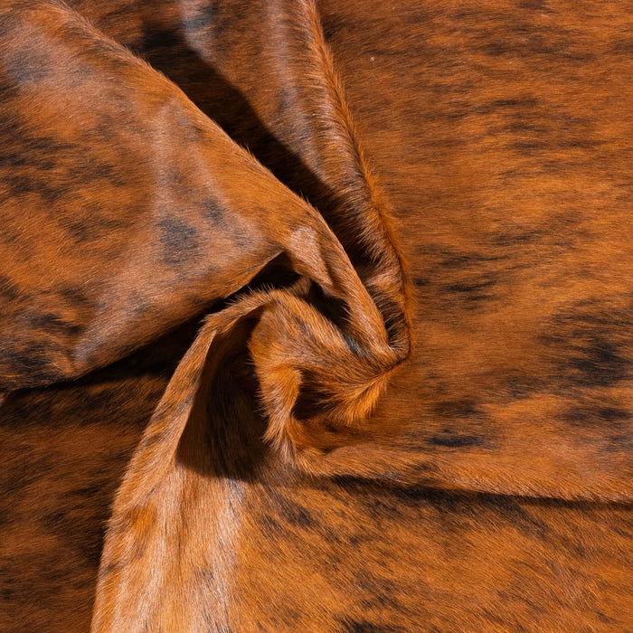 Brazilian Brindle Cowhide Rug Size 6'11" L x 6'11" W 3479