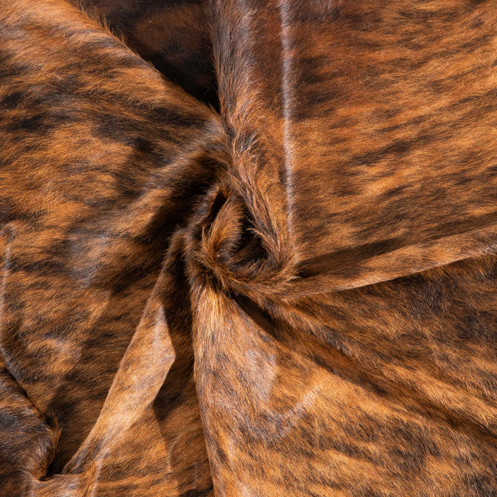 Brazilian Brindle Cowhide Rug Size 6'9" L x 6'9" W 3481