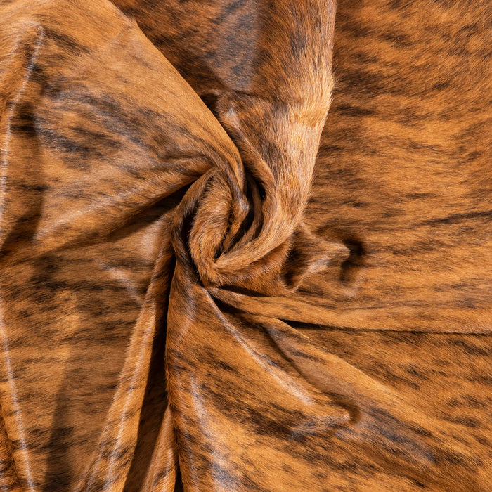 Brazilian Brindle Cowhide Rug Size 7'3" L x 6'9" W 3482