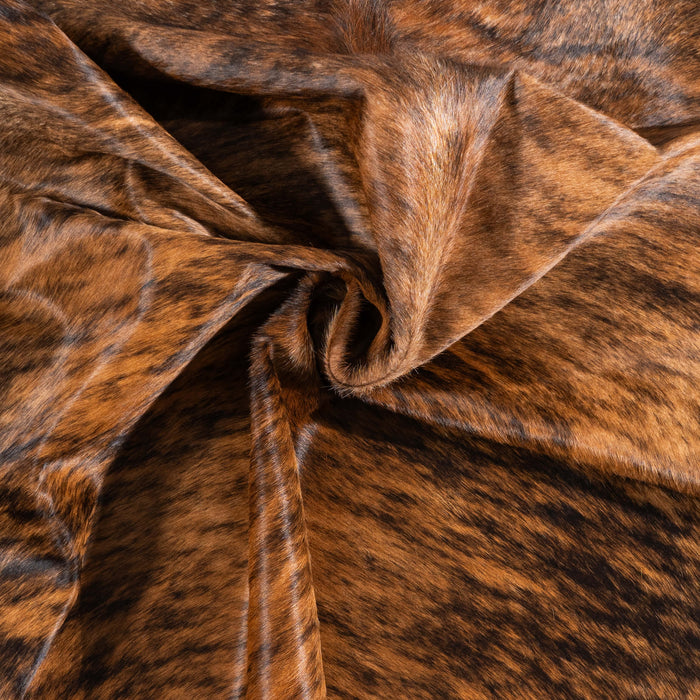 Brazilian Brindle Cowhide Rug Size 7'8" L x 7'0" W 3487
