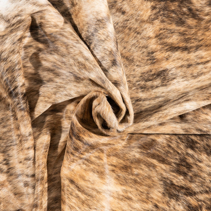 Brazilian Brindle Cowhide Rug Size 7'11" L x 7'1" W 3489