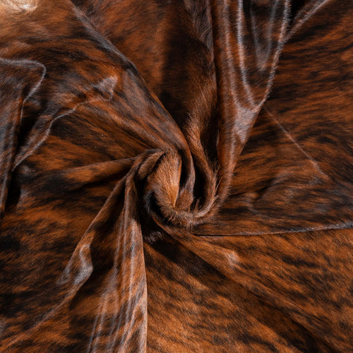 Brazilian Brindle Cowhide Rug Size 8'0" L x 7'6" W 3492