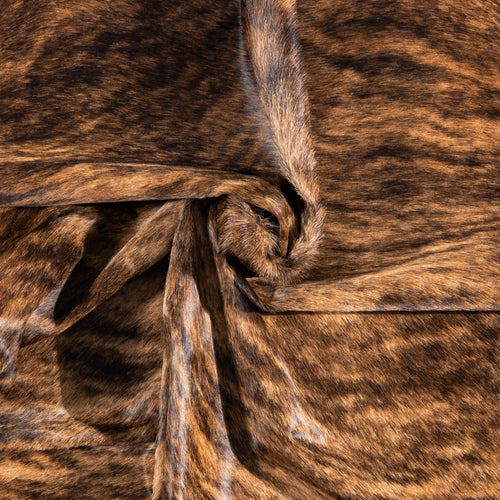 Brazilian Brindle Cowhide Rug Size 6'7" L x 5'11" W 3497