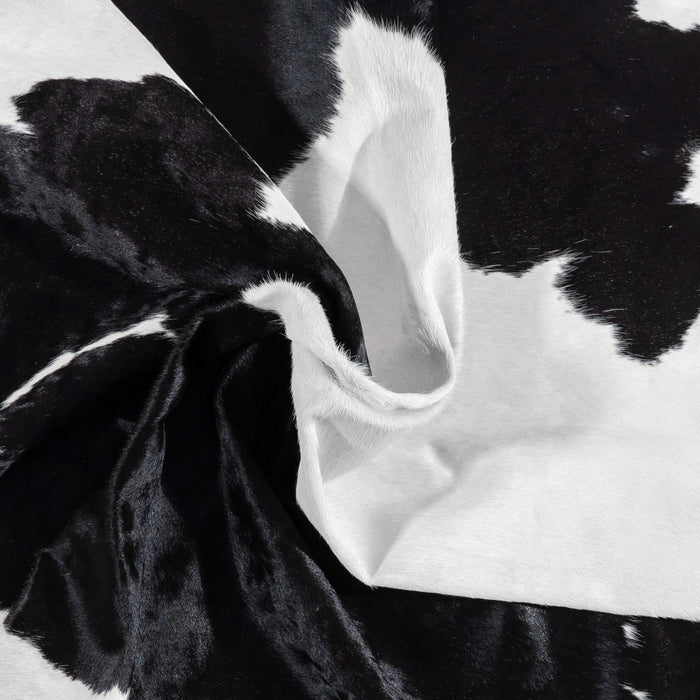 Brazilian Black and White Cowhide Rug Size 8'2" L x 6'9" W 3501
