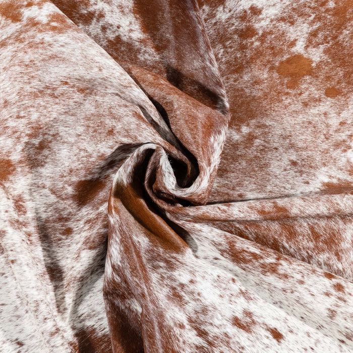 Brazilian Brown Salt and Pepper Cowhide Rug Size 7'8" L x 7'1" W 3503