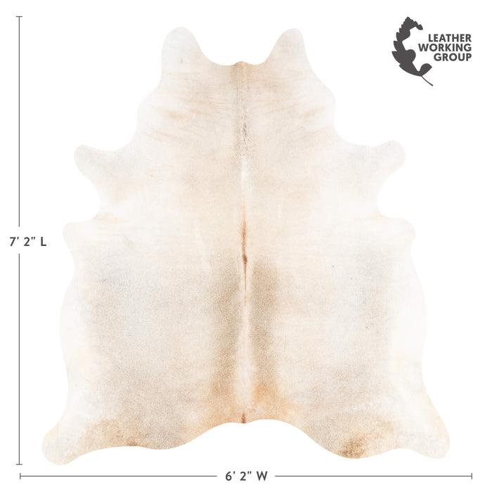 Brazilian Grey Palomino Cowhide Rug Size 7'2" L x 6'5" W 3510