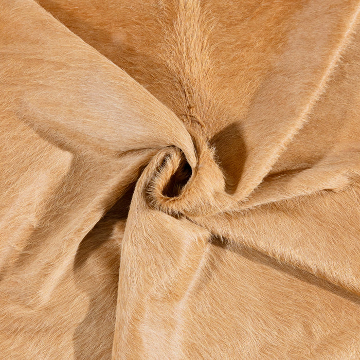 Brazilian Beige Cowhide Rug Size 7'0" L x 6'4" W 3531