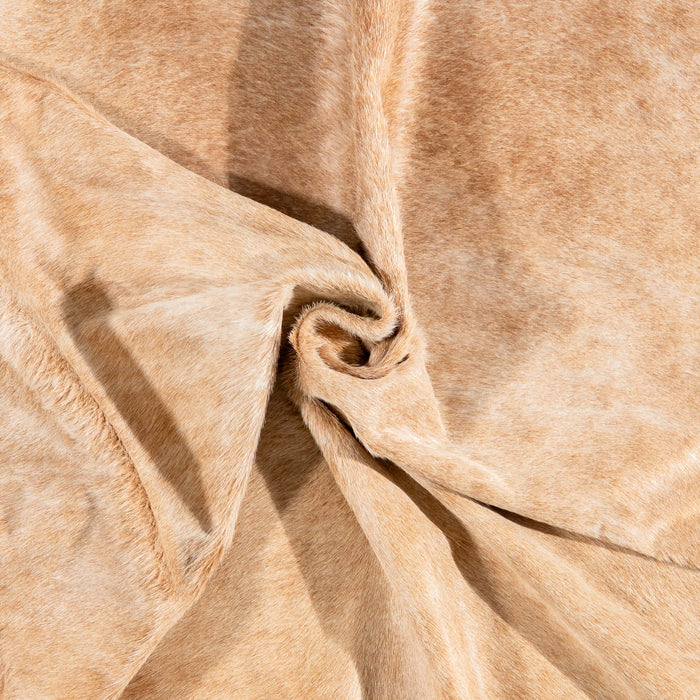 Brazilian Beige Cowhide Rug Size 7'1" L x 5'8" W 3536
