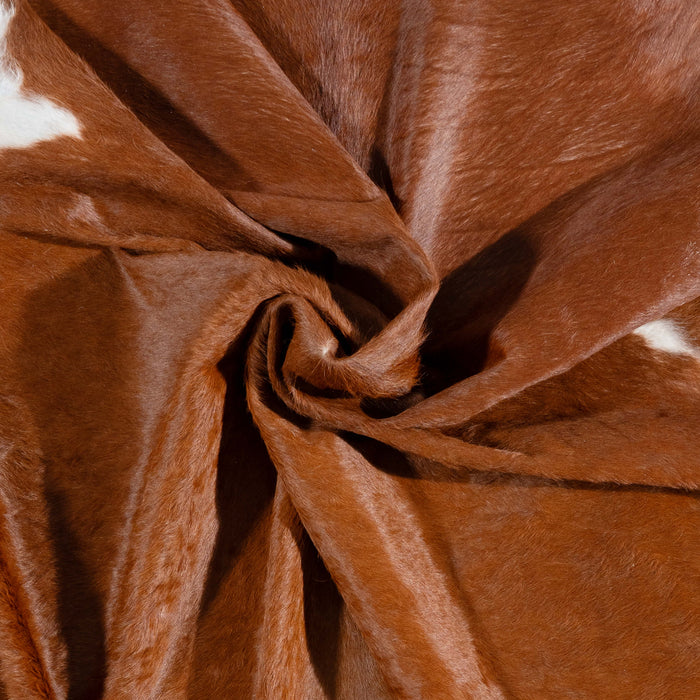 Brazilian Brown and White Cowhide Rug Size 8'11" L x 7'2" W 3612
