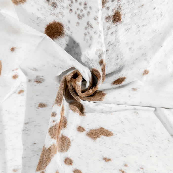 Brazilian Palomino and White Cowhide Rug Size 7'2" L x 7'0" W 3613
