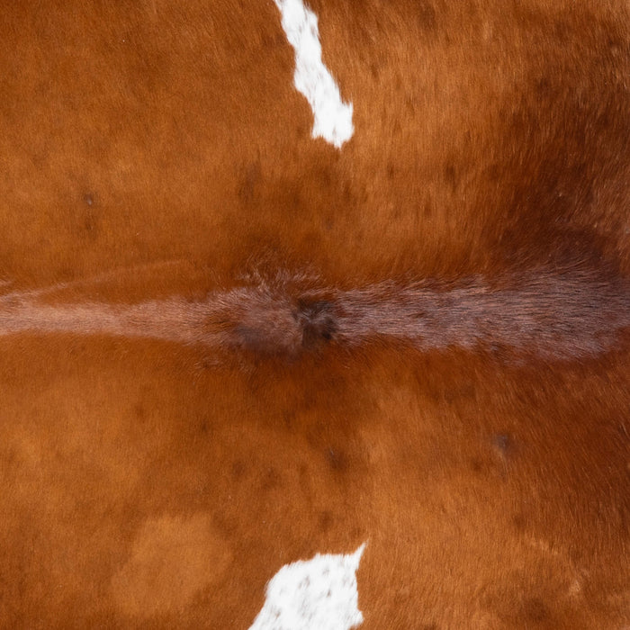 Brazilian Brown and White Cowhide Rug Size 8'1" L x 6'8" W 3617