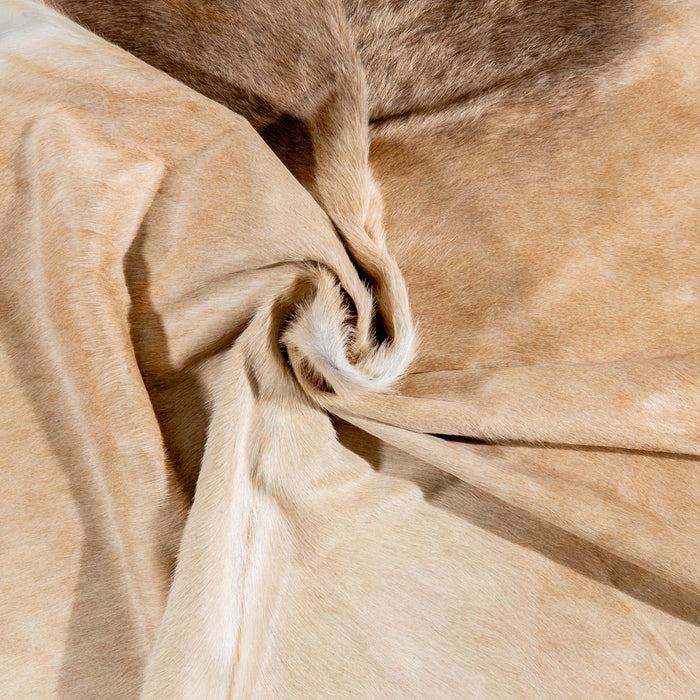 Brazilian Beige Cowhide Rug Size 7'8" L x 7'0" W 3621