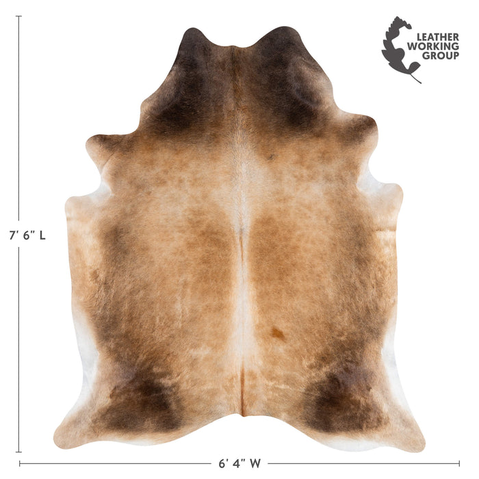 Brazilian Mahogany Cowhide Rug Size 7'6" L x 6'4" W 3627