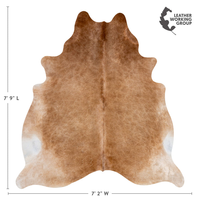 Brazilian Beige Cowhide Rug Size 7'9" L x 7'2" W 3638