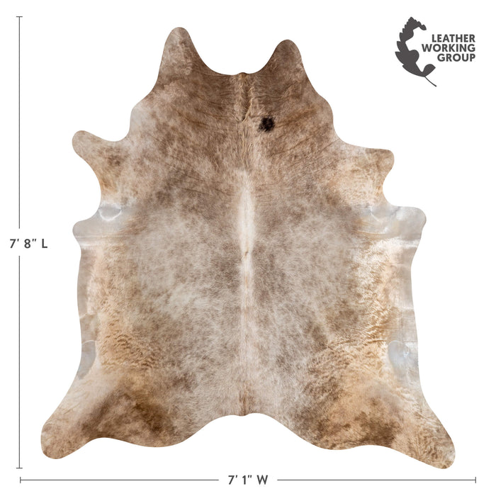 Brazilian Champagne Cowhide Rug Size 7'8" L x 7'1" W 3639