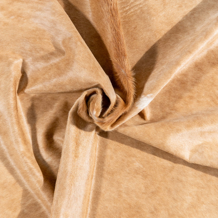 Brazilian Beige Cowhide Rug Size 7'11" L x 6'11" W 3642