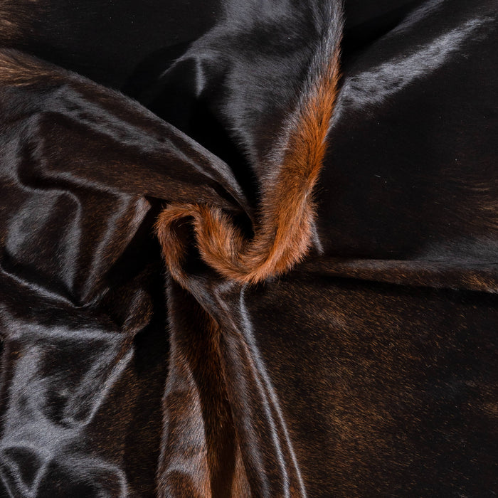 Brazilian Mahogany Cowhide Rug Size 7'7" L x 6'10" W 3653