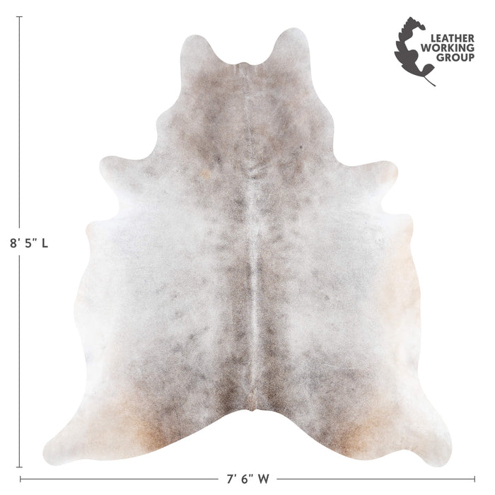 Brazilian Grey Palomino Cowhide Rug Size 8'5" L x 7'6" W 3654